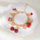 bracelet for with heart Cherry pendant shaped girls女手链