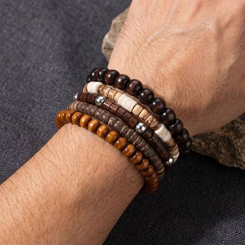 Wood bead coconut shell bracelet for men across borders手链
