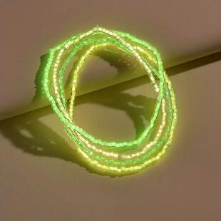 Bohemian-style nightlight crystal elastic ankle chain脚链女