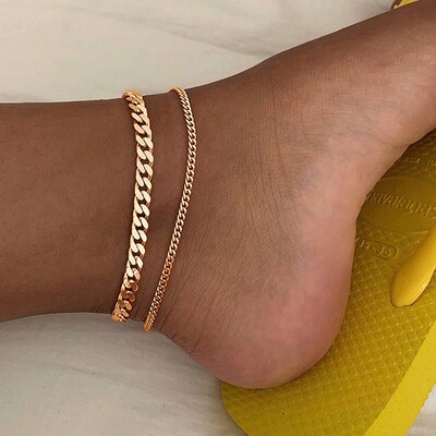 New men's ankle chain - women's summer accessory跨境休闲脚链