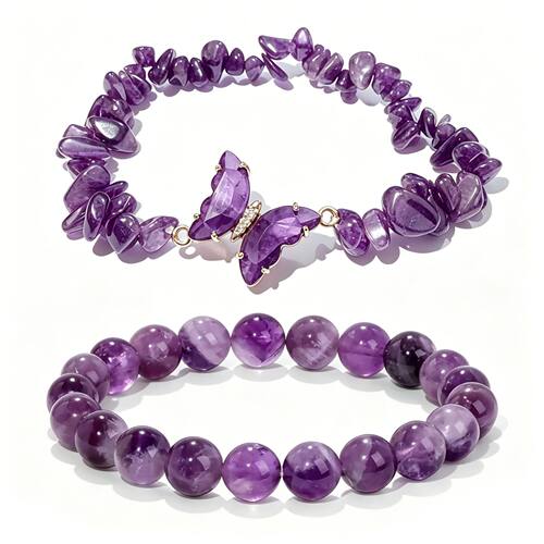 Cross-border crystal two-piece butterfly bracelet for women