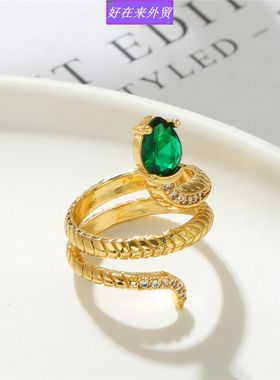 简约开口戒指女ins合金