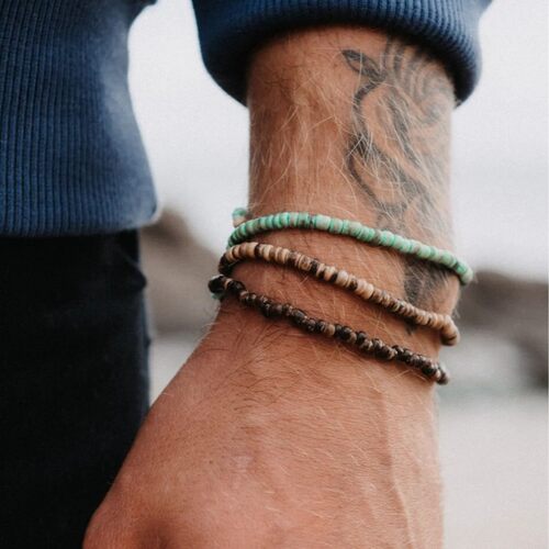 Cross-border vacation men's coconut shell bracelet跨境男手链