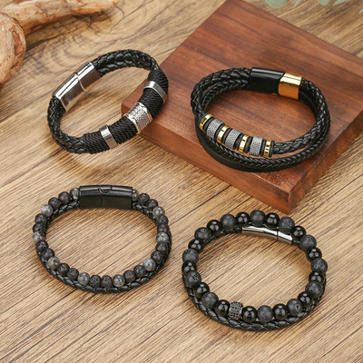 Cross-border handmade woven bracelet for men as a gift男手链
