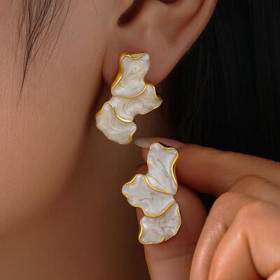 Cross-border floral stud earrings for women's jewelry女耳钉