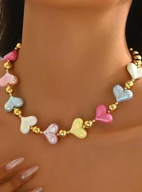 Summer accessories: Heart-shaped Dopamine Necklace for women