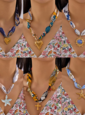 necklace - heart-shaped sunflower style jewelry accessory女