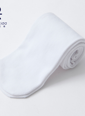 伊顿纪德儿童袜女童中筒袜袜子儿童男童白色中袜W002