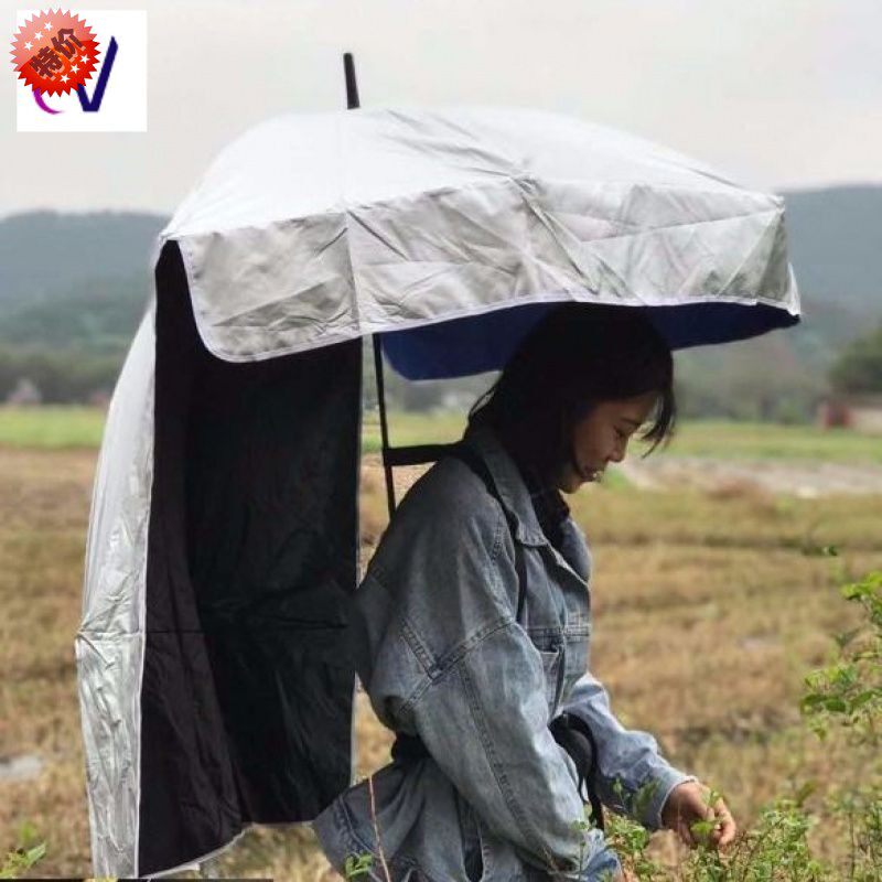 神器采茶遮阳摘茶叶伞背心式后排后背美背雨伞伞袋多功能通用