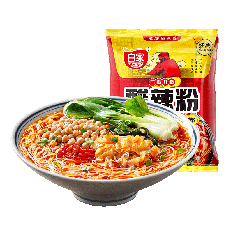 白家陈记四川酸辣粉红薯粉夜宵