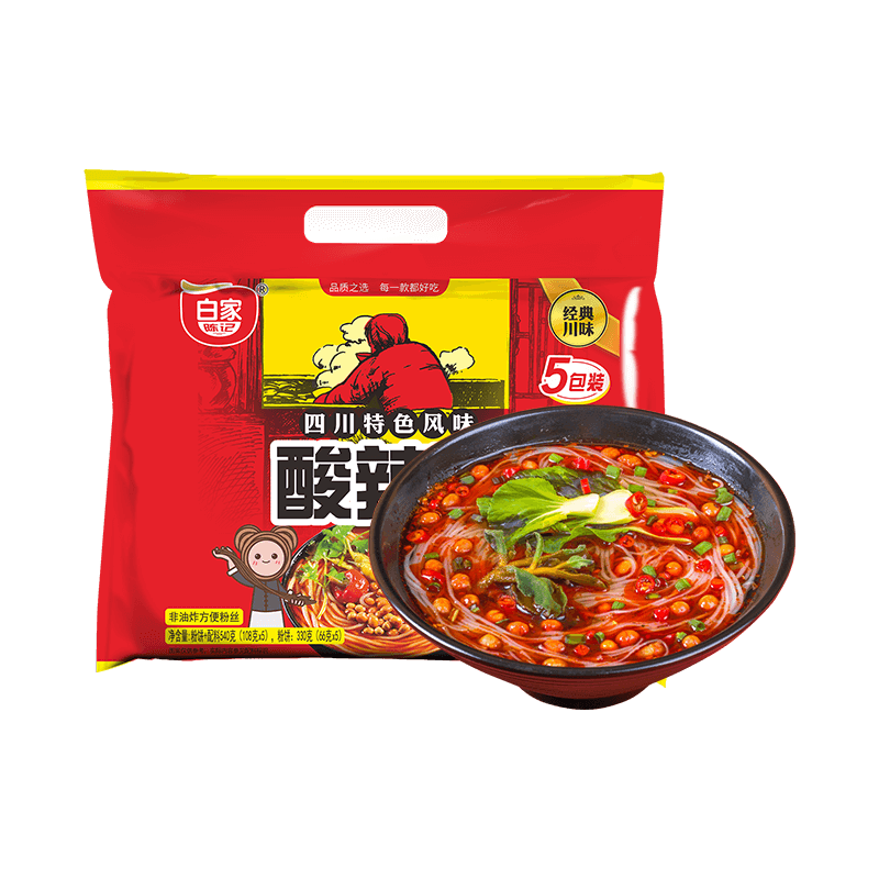 白家陈记酸辣粉即泡即食细粉丝