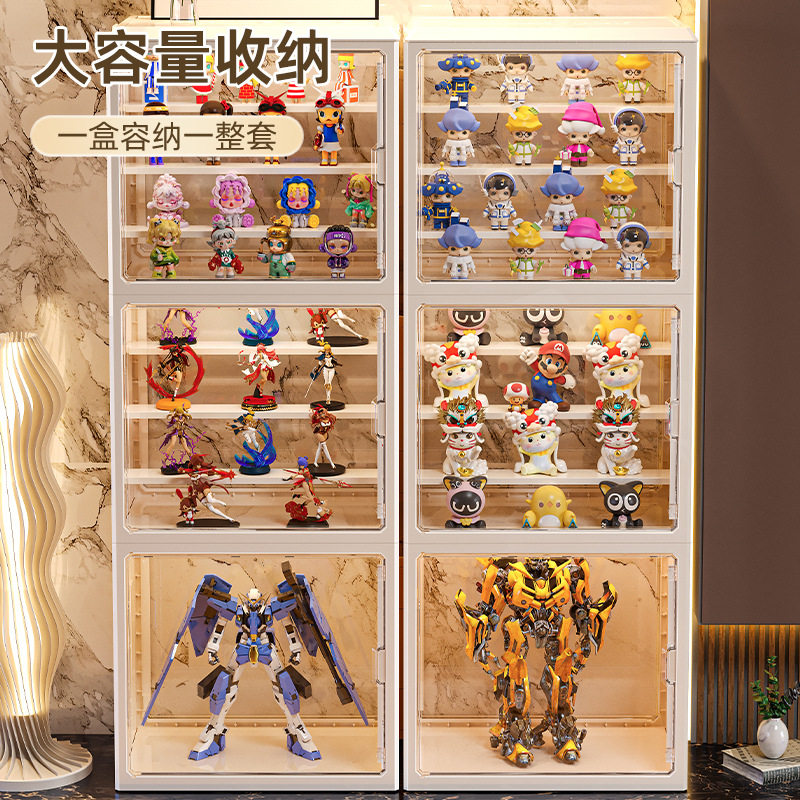 日本进口透明防尘手办展示收纳盒