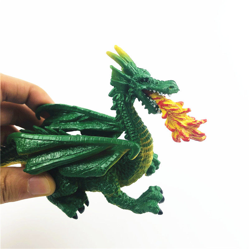 미국 AAA 3A 대량 시뮬레이션 동물 공룡 모델 녹색 불을 뿜는 용