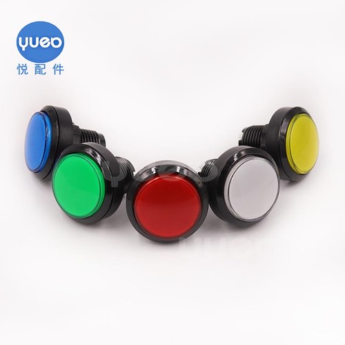 45mm46黑边按钮售水机 按键游戏机配件中圆带灯开关
