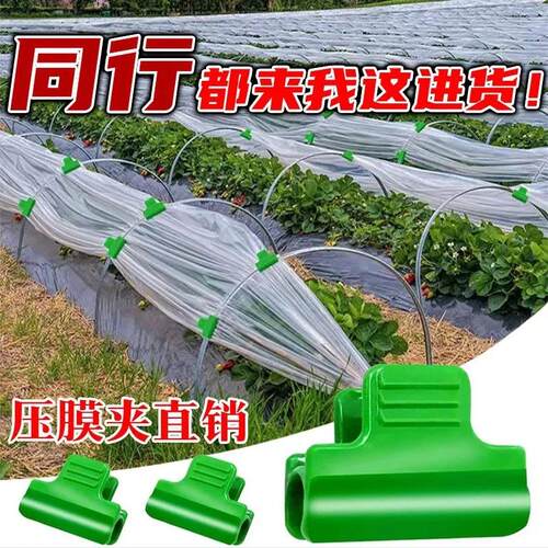 温室大棚钢丝固定卡扣园艺塑料薄膜支架配件拱棚专用防风压膜夹子