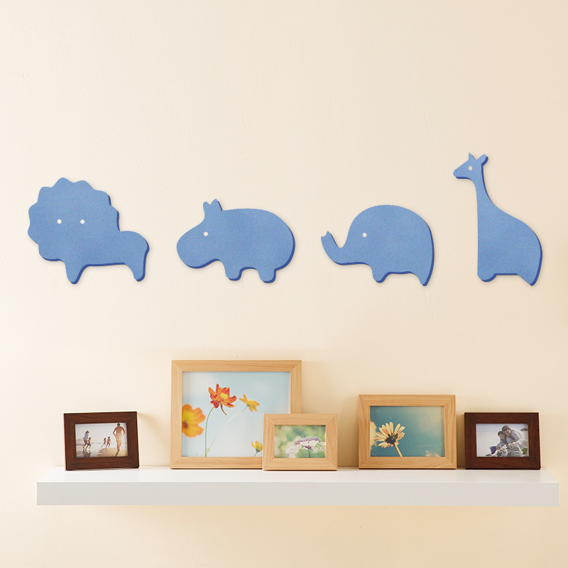 幼儿园可爱组合动物世界墙贴儿童房环保装饰画狮子河马大象长颈鹿图片