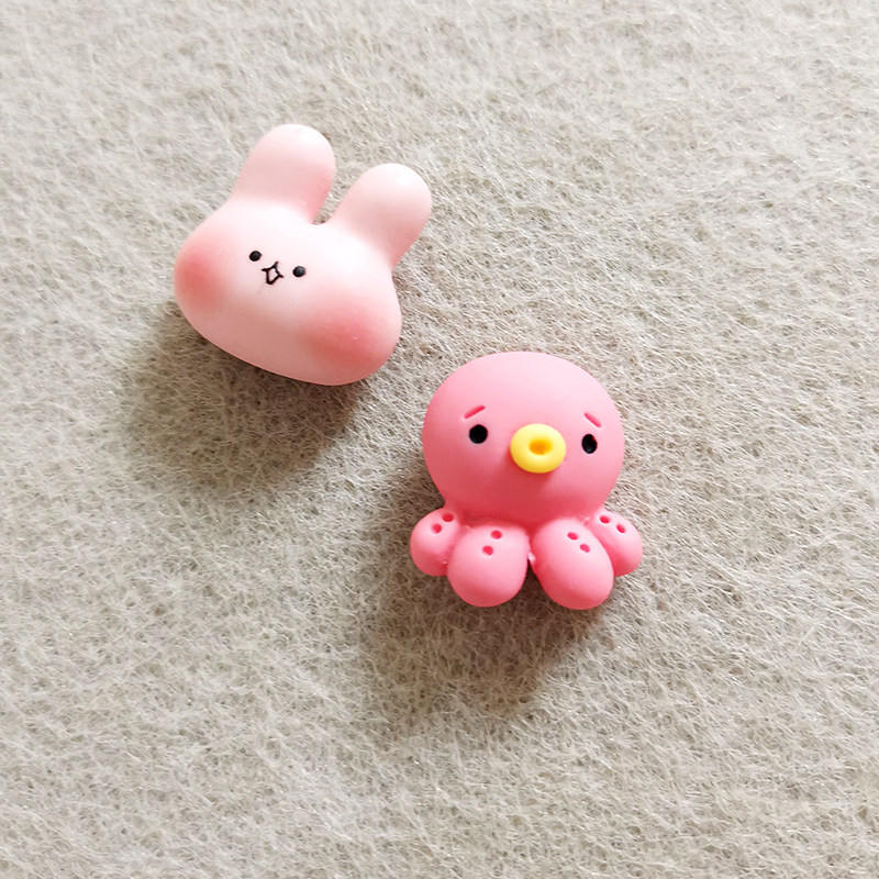 可爱激萌小动物头像图钉一盒10枚装八爪鱼兔子大象小鸡扎文档照片