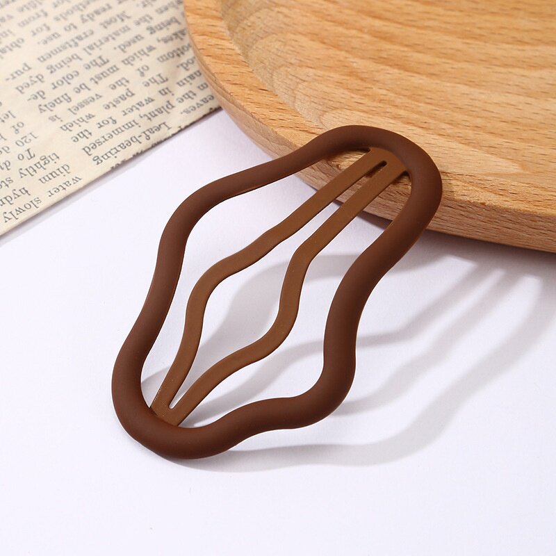 爆款马卡龙色明星同款彩色云朵bb夹女孩侧边刘海镂空发夹爆款