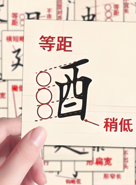 240贴楷书偏旁部首学习日常汉字启蒙结构顺序科普素材贴画diy高清