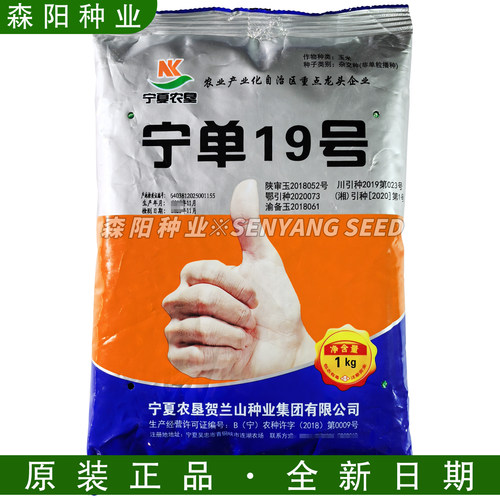 宁夏农垦宁单19号杂交玉米种子