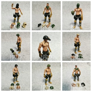 掠夺者 1:18战术头盔/围巾/配件 适配3.75寸兵人暗源 绿谷 GIJOE