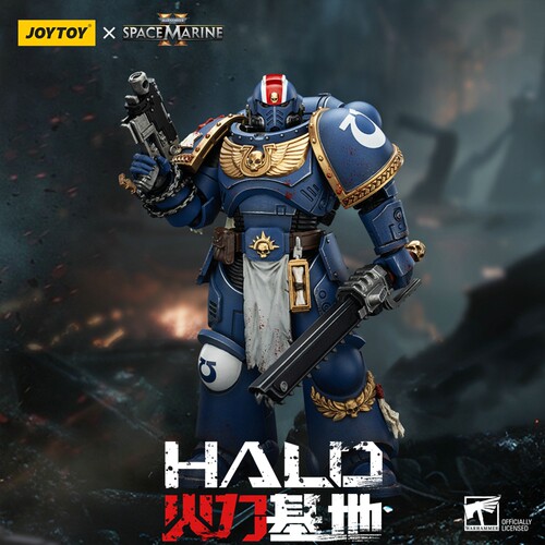 JOYTOY暗源1:18战锤40k极限战士副官泰图斯珍藏版 3.75寸可动兵人