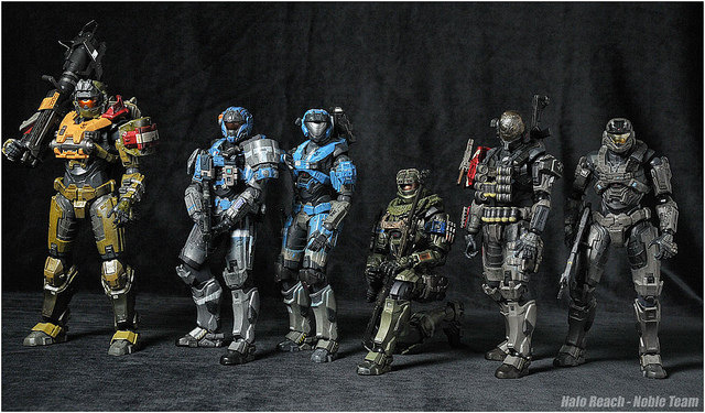 光环haloreach致远星noble精英小队10寸兵人1:10可动人偶套装现货