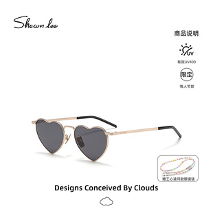 【情人节礼物】Shawnlee王心凌同款眼镜心形墨镜女款太阳镜送女友