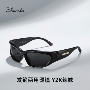 【七夕礼物】Shawnlee发箍墨镜y2K太阳眼镜防晒防紫外线女高颅顶