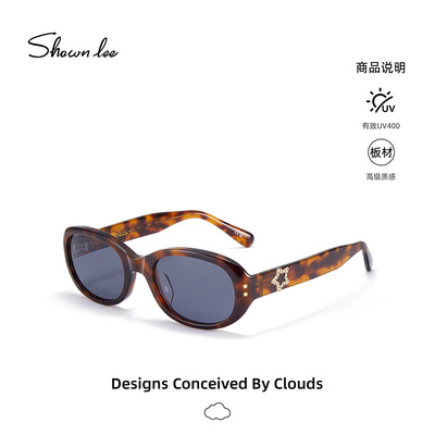 Shawnlee五角星铆钉猫眼墨镜女