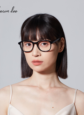 Shawnlee新款板材镜架素颜神器眼镜女黑色粗框眼镜框近视潮流时尚