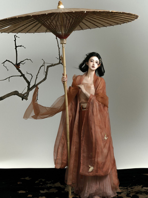 梦屿盛原创汉服【枯蝶】 宋制对襟大袖长衫一片式齐腰裙日常正品