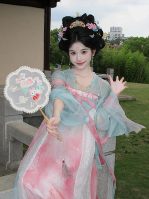 重回汉唐扶苏海棠女齐胸襦裙超仙绝美国风古装夏季