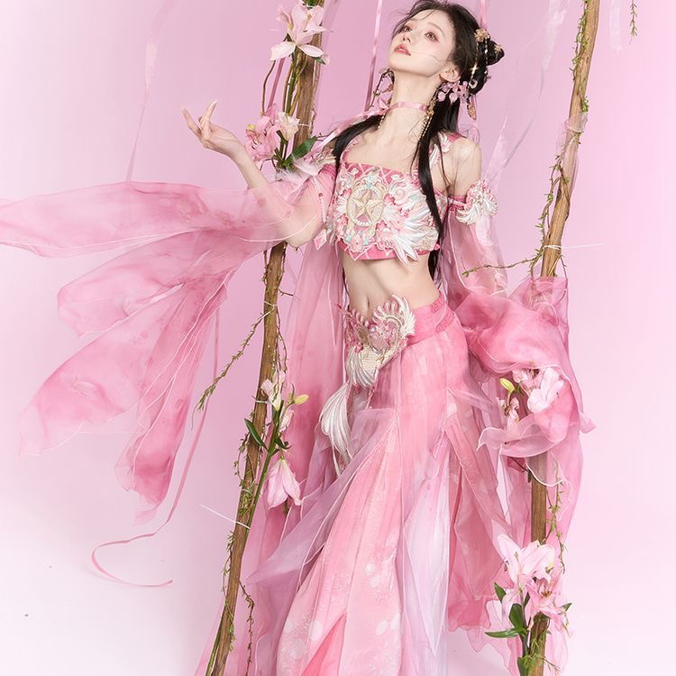 闺梦令原创汉服女少女魔法师异域风夏款敦煌飞天舞蹈服仙气汉元素