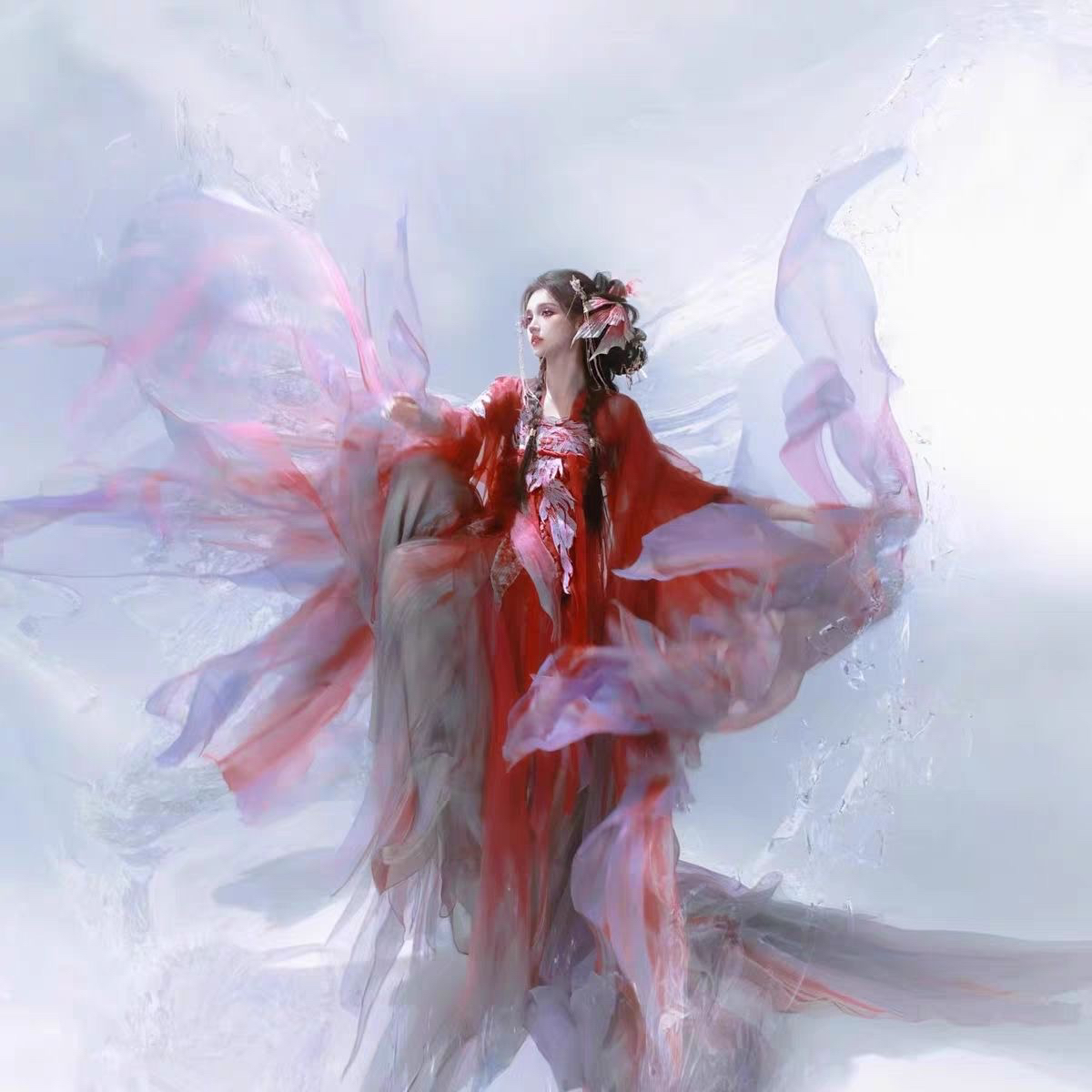 子颂东方美学游园惊梦 红鱼2.0诃子版 重工绣花诃子裙