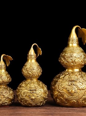 纯铜葫芦八仙福字家居工艺