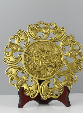 纯铜五福临门蝙蝠纳福新中式客厅