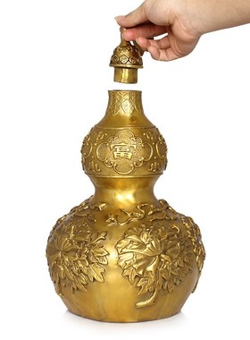 铜葫芦金玉满堂纯铜保平安中式