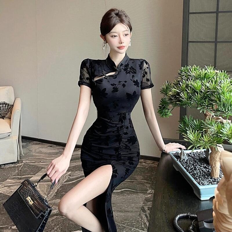 复古宴会中长款高级感改良旗袍