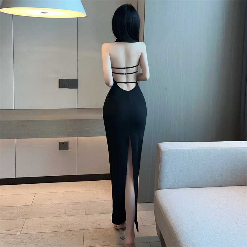 无袖晚礼服连衣裙长裙性感露背