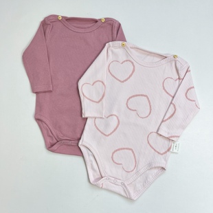 纯棉A类长袖包屁衣哈衣连体衣男女宝宝婴幼儿坑条外出服打底柔软