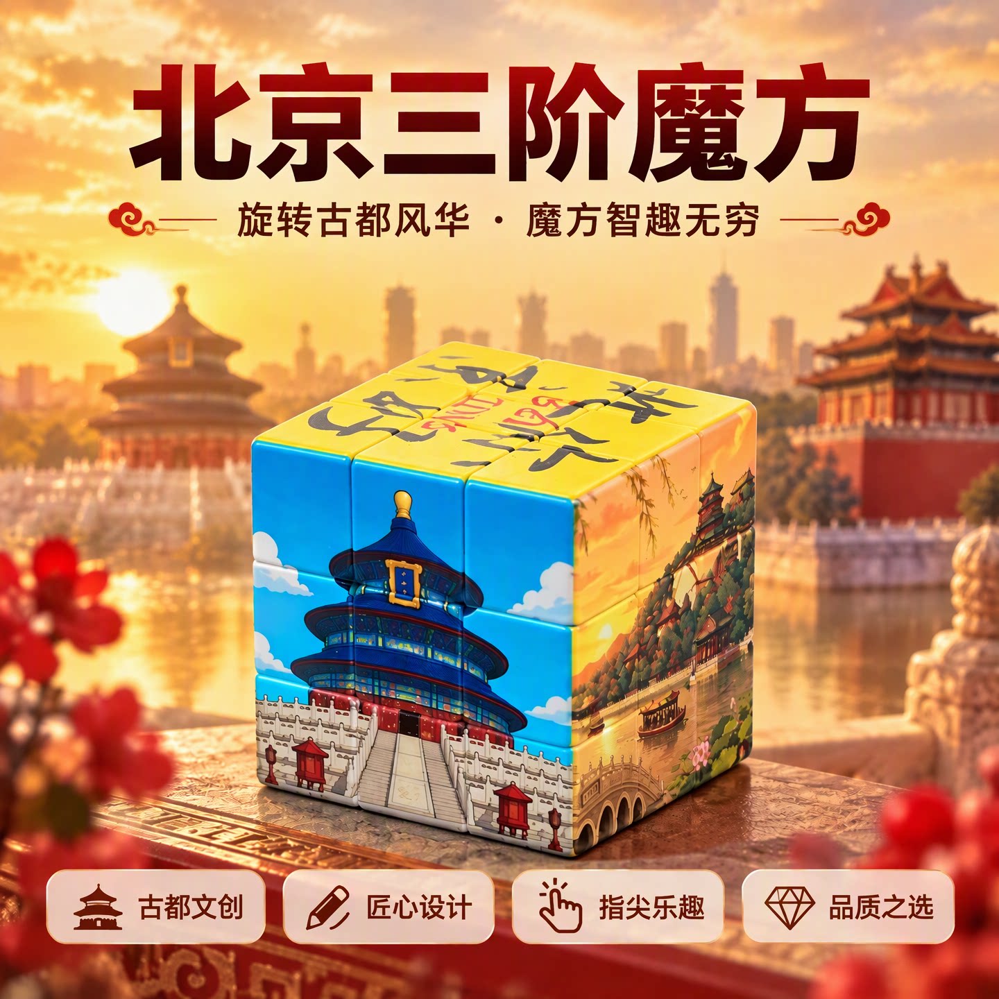 北京文创城市三阶魔方天坛长城古都创意景点旅游纪念品学生小礼物