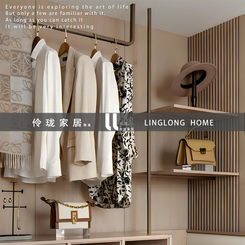 伶珑家居现代轻奢衣帽间摆件包包衣服礼帽收纳盒样板间衣柜装饰品,家居饰品,家饰软装搭配套装,淘宝优惠券,粉丝福利购,淘宝优惠卷