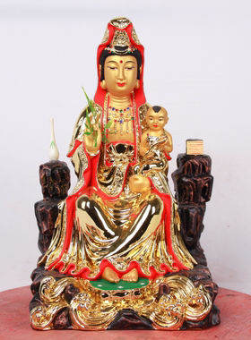 树脂供奉佛像居家保平安送子观音