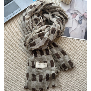 MIXMISS【复古自然风】浓郁文艺设计秋冬叠搭围巾慵懒小资长围脖