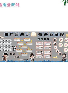 小学全国推广学习普通话中国话汉语绕口令学做中国人主题板报贴纸