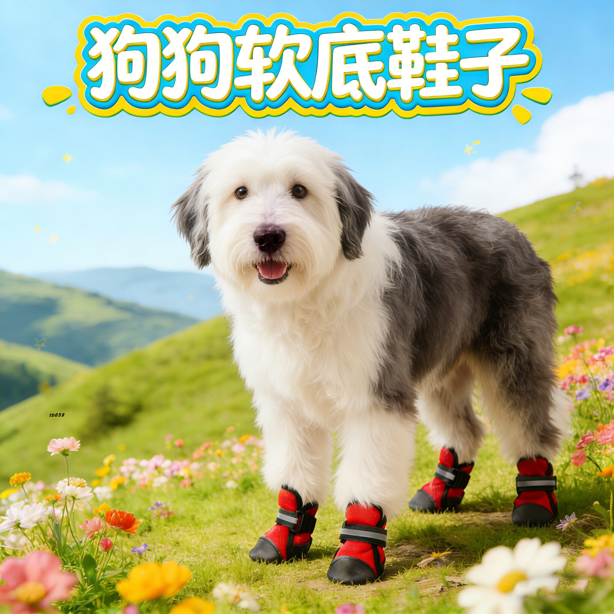 宠物狗狗鞋子古牧专用大型犬软底甩不掉大狗凉鞋春夏季透气鞋套