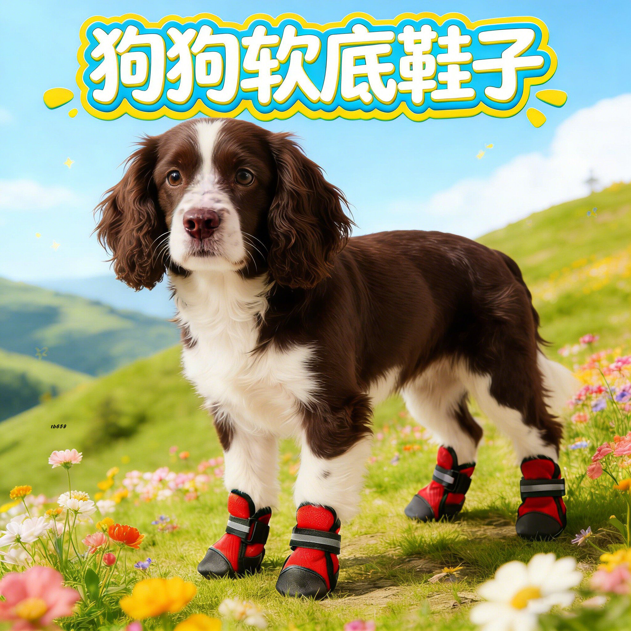 宠物狗狗鞋子史宾格专用大型犬软底甩不掉鞋套四季款凉鞋大狗春夏