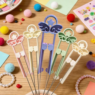 高颜值省力双针拼豆笔长针豆铲工具套装神器镊子熨烫纸烘培布熨斗