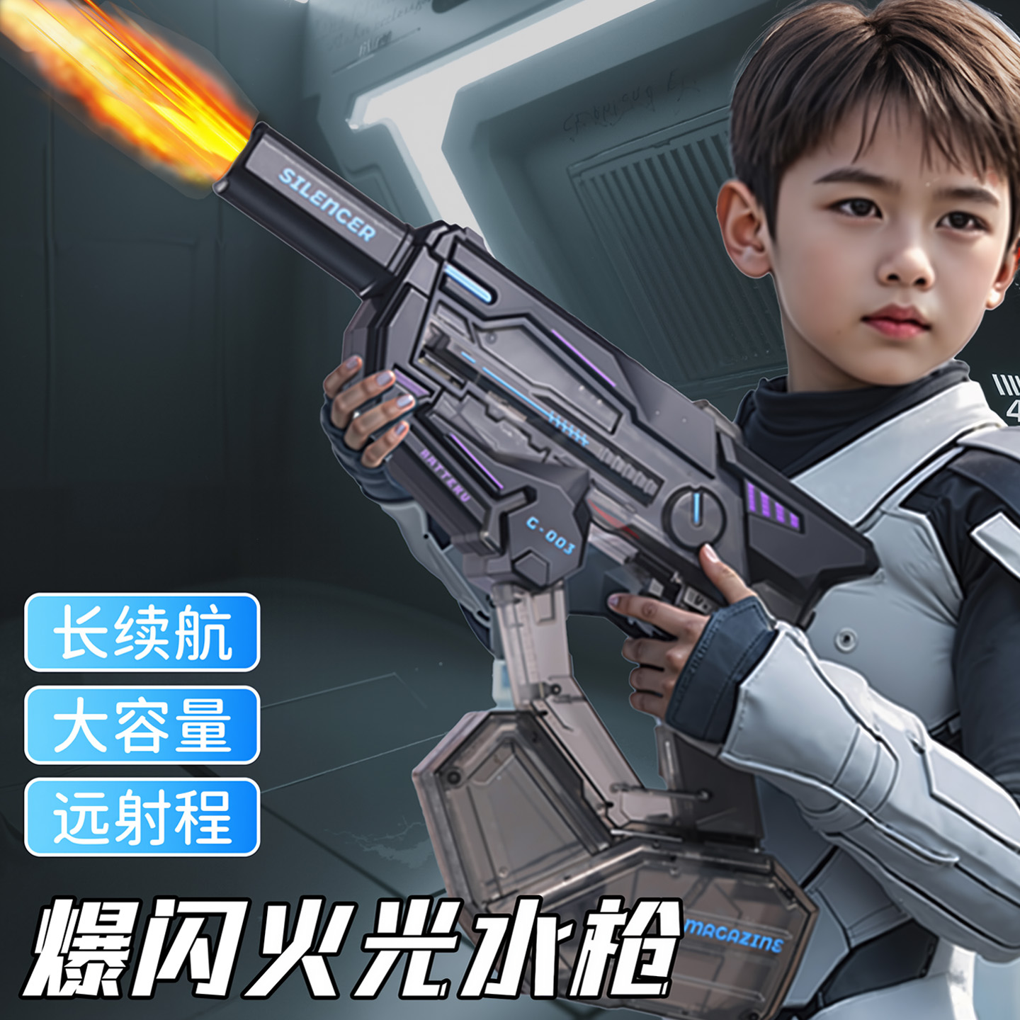 电动喷水枪儿童喜欢生日礼物玩具